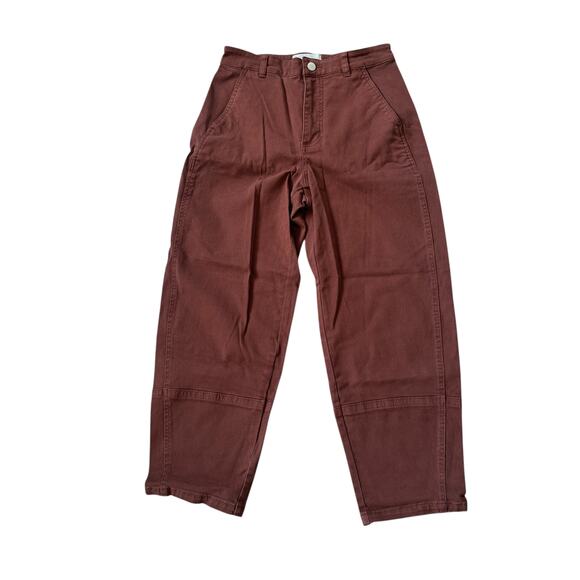 NEW Everlane The Utility Barrel Pants Rosewood Brown - Picture 2 of 10